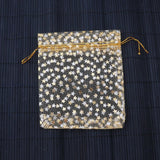 50pcs Organza Pouches 9x12cm Star Happiness Candy Jewelry Bags