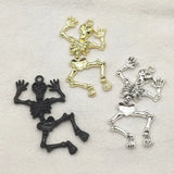 Zinc Alloy Skeleton Charm for Halloween Jewelry DIY