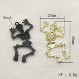 Zinc Alloy Skeleton Charm for Halloween Jewelry DIY
