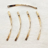 Copper Long Twist Charm Necklace Earring Parts DIY Accessories