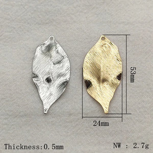 100pcs Brass Leaf Pendants for DIY Jewelry Making