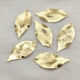 100pcs Brass Leaf Pendants for DIY Jewelry Making