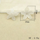550pcs Clear Leaf Frosted Beads DIY Jewelry Parts