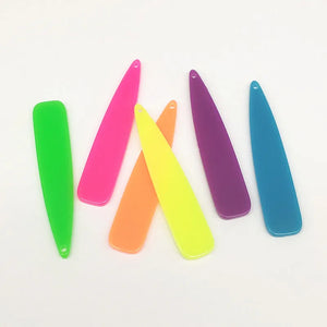 Acrylic Neon Drop Charm 100pcs Earring DIY Parts