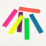 Neon Effect Rectangle Charm Earring DIY 100pcs