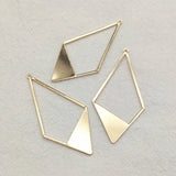 Arrival! Brass Pendants Rhombus Charm For Jewelry Making