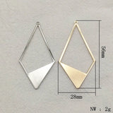 Arrival! Brass Pendants Rhombus Charm For Jewelry Making