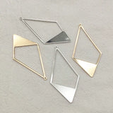 Arrival! Brass Pendants Rhombus Charm For Jewelry Making