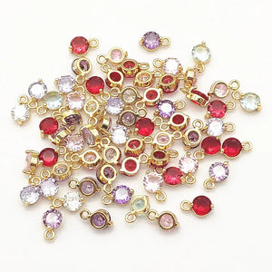 5mm 100pcs Zirconia Round Charm for DIY Jewelry