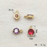 5mm 100pcs Zirconia Round Charm for DIY Jewelry