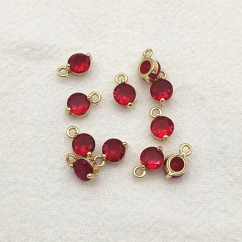 5mm 100pcs Zirconia Round Charm for DIY Jewelry