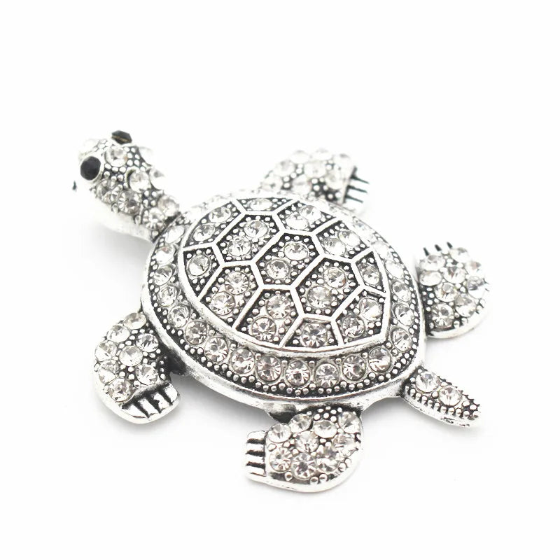 5pcs Crystal Tortoise Dangle Charms for Necklace Pendant Bracelet