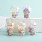 5pcs Milk Tea Cup Butterfly Pendant DIY Keychain Jewelry Making Accessories