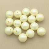 AB/Aurora Effect Solid Round Beads For Jewelry Making
