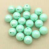 AB/Aurora Effect Solid Round Beads For Jewelry Making