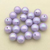AB/Aurora Effect Solid Round Beads For Jewelry Making