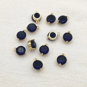 Zirconia/Crystal Round Charm 50pcs for Necklace Earring DIY