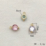 Zirconia/Crystal Round Charm 50pcs for Necklace Earring DIY