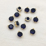 Zirconia/Crystal Round Charm 50pcs for Necklace Earring DIY