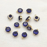 Zirconia/Crystal Round Charm 50pcs for Necklace Earring DIY
