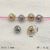 200pcs Brass Hollow Effect Spacer Beads Jewelry Findings
