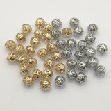 200pcs Brass Hollow Effect Spacer Beads Jewelry Findings