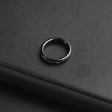 6mm Stainless Steel Wedding Rings Colorful Opal Size 6-13