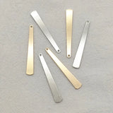 6x43mm Brass Pendants Drop Charm 100pcs Jewelry Findings DIY Parts