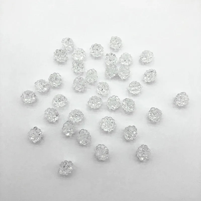 700pcs Clear Acrylic Bayberry Beads Jewelry DIY Parts