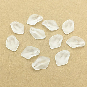 700pcs Clear Leaf Frosted Beads Jewelry DIY Parts