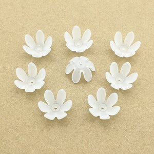 700pcs Clear Leaf Frosted Beads DIY Parts