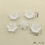 700pcs Clear Leaf Frosted Beads DIY Parts