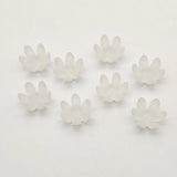 700pcs Clear Leaf Frosted Beads DIY Parts