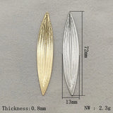 50pcs Brass Leaf Charms DIY Jewelry Findings