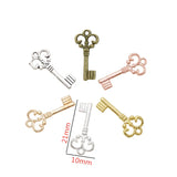 75 pcs Alloy Key Charms Pendant Silver Plated 21*10 mm DIY Crafts