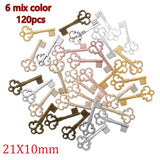75 pcs Alloy Key Charms Pendant Silver Plated 21*10 mm DIY Crafts