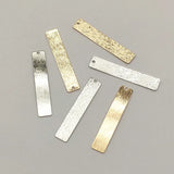 7x36mm Brass Rectangle Charms x100 for Jewelry DIY