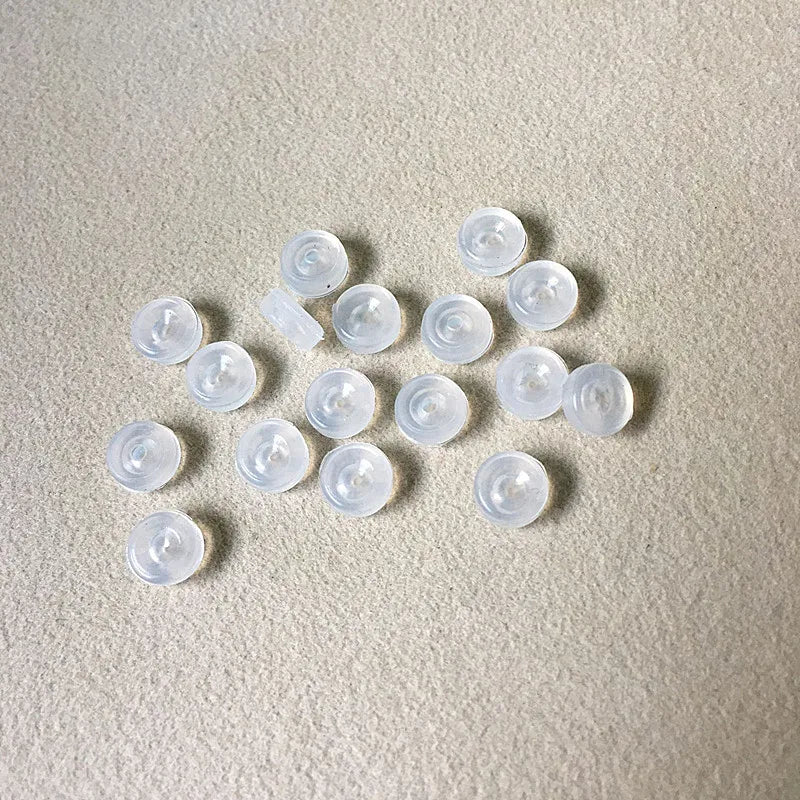 Soft Silicone Ear Stud Cap 7x3mm 300pcs