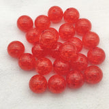 Clear Crack Effect Round Beads for DIY Jewelry Making