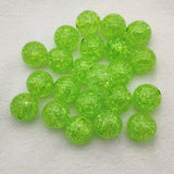 Clear Crack Effect Round Beads for DIY Jewelry Making