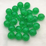 Clear Crack Effect Round Beads for DIY Jewelry Making