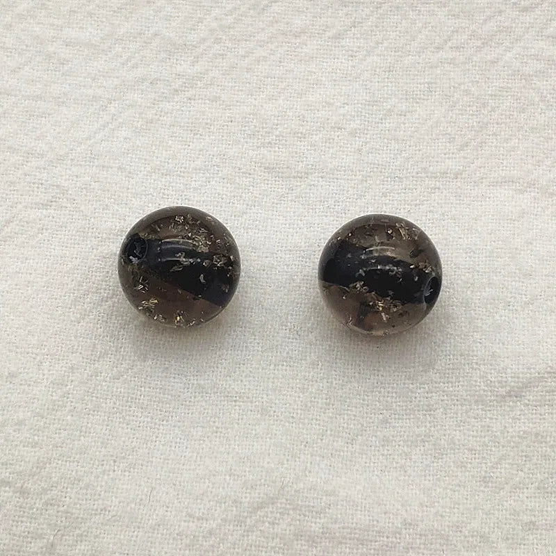 Clear Resin Powder Round Beads - 300pcs DIY Jewelry Findings