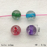 Clear Resin Powder Round Beads - 300pcs DIY Jewelry Findings