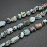 8~10mm Natural Larimar Irregular Shape Stone Loose Beads 1 Strand