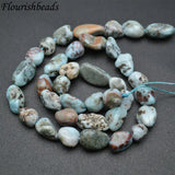 8~10mm Natural Larimar Irregular Shape Stone Loose Beads 1 Strand