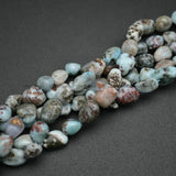 8~10mm Natural Larimar Irregular Shape Stone Loose Beads 1 Strand