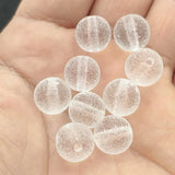 8-16mm Clear Wrinkle Effect Round Beads DIY Jewelry