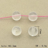 8-16mm Clear Wrinkle Effect Round Beads DIY Jewelry