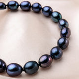 Natural Freshwater Pearl Necklace 925 Sterling Silver Flower Buckle