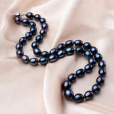 Natural Freshwater Pearl Necklace 925 Sterling Silver Flower Buckle